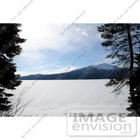#655 Photograph of Diamond Lake and Mt Bailey in Winter, Oregon by Jamie Voetsch
