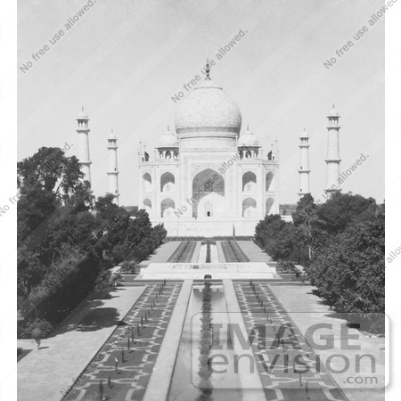 #6552 Reflecting Pool Leading to the Taj Mahal by JVPD