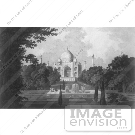#6553 Taj Mahal From Gardens by JVPD