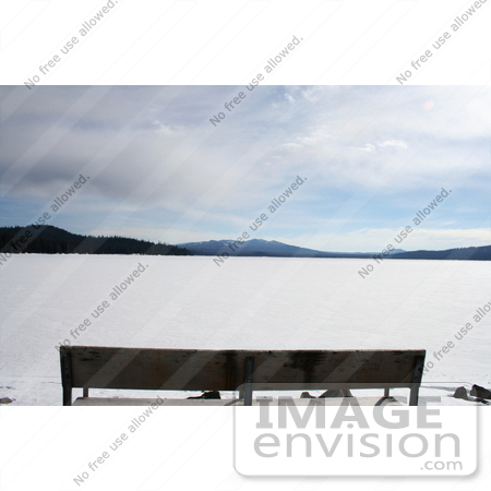 #657 Photo of a Bench on a Jetty at Diamond Lake by Jamie Voetsch