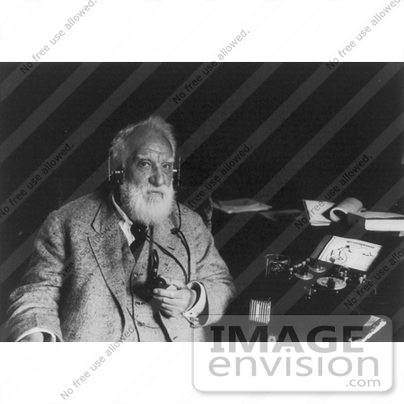 #6653 Alexander Graham Bell With Radiophone by JVPD