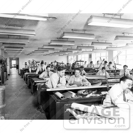 #6716 Interior View of Drafting Room in ERB by JVPD
