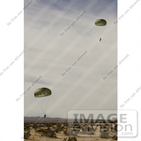 #6719 Army Soldiers Descending To Drop Zone by JVPD