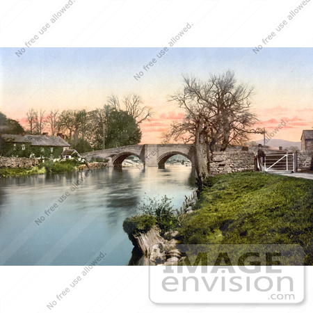 #68 Historical Stock Photography of Buildings of the Village of Eamont Bridge on the River in Penrith Cumbria England UK by JVPD