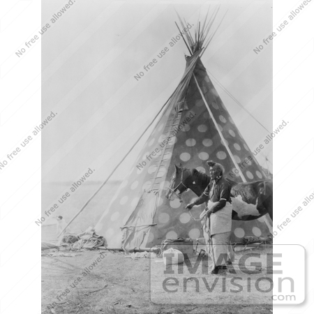 #6820 Spotted Blackfoot Indian Tipi by JVPD
