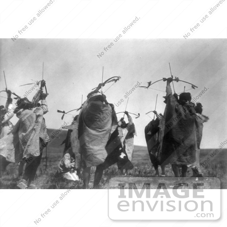 #6832 Atsina Indians Shooting Arrows by JVPD