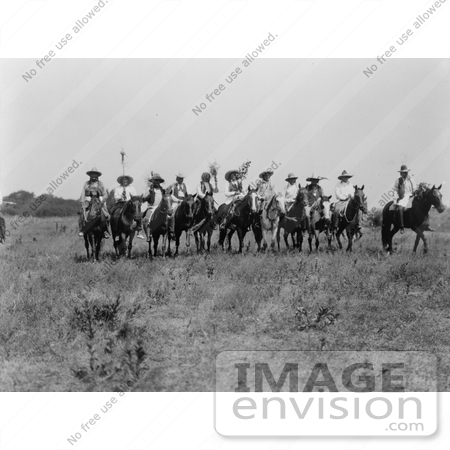 #6927 Stock Image: Cheyenne Indian Chiefs on Horses by JVPD