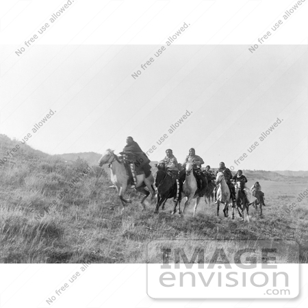 #6939 Stock Image: Cheyenne Natives on Horseback by JVPD