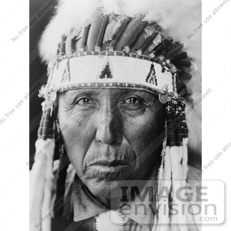 #6941 Stock Image: Cheyenne Native American Man Named Red Bird by JVPD