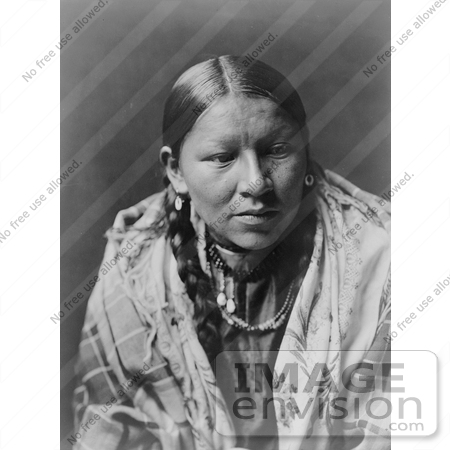 #6946 Stock Photograph of a Cheyenne Native American Woman by JVPD
