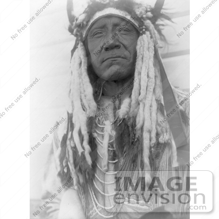 #6954 Sepia Photograph: Two Moons, Cheyenne Native Man by JVPD