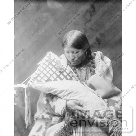 #6956 Stock Photograph: Cheyenne Indian Mother With Baby by JVPD