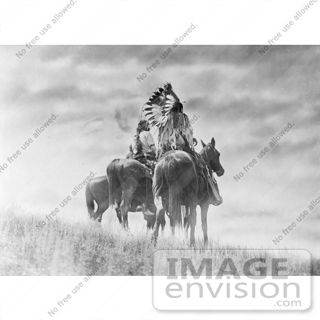 #6962 Stock Image: Cheyenne Native American Warriors on Horses by JVPD