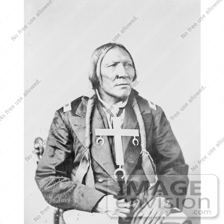 #6965 Stock Image: Cheyenne Native Man Named Little Robe by JVPD