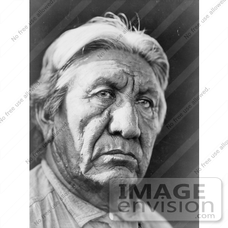 #6966 Stock Image: Rueben Taylor or Isotofhuts, Cheyenne Indian Man by JVPD