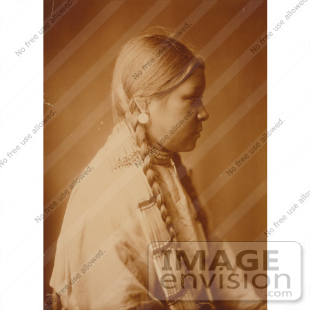 #6969 Stock Image: Profile of a Cheyenne Native Woman by JVPD
