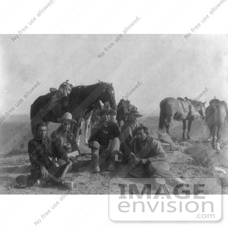 #6992 Edward S. Curtis and four Apsaroke Indians by JVPD