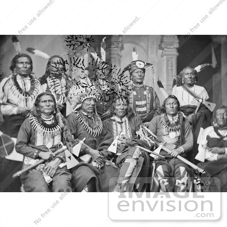 #6993 Stock Image: Group of Ponca Native Americans by JVPD