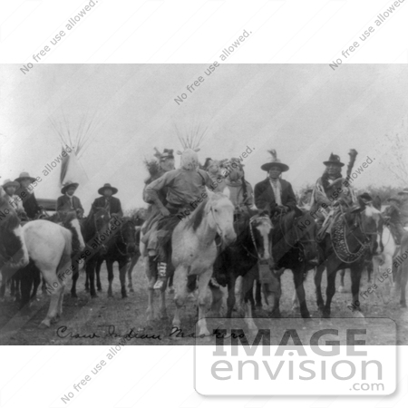 #6997 Crow Indians on Horses, Wearing Masks by JVPD