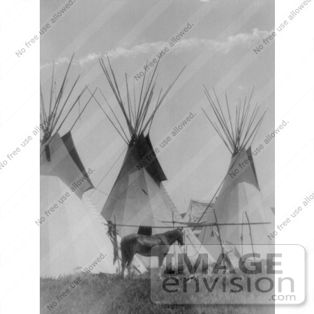#6998 Horse Near Three Tipis, Crow Agency, Montana by JVPD