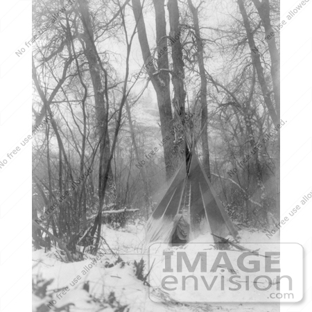 #7002 Stock Image of a Tipi in Winter by JVPD