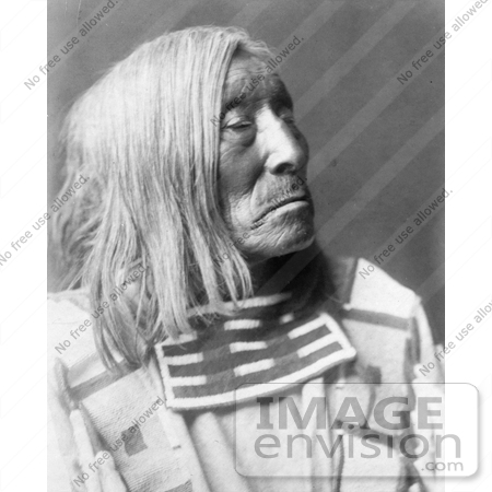 #7015 Stock Photography: Apsaroke Native American Man Called Lone Tree by JVPD