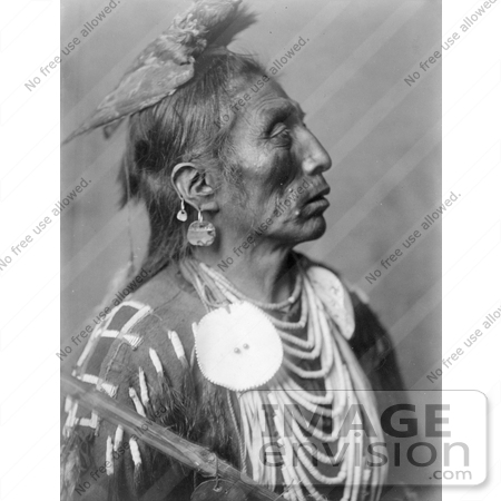 #7018 Stock Photography: Crow Native American Man Called Medicine Crow by JVPD