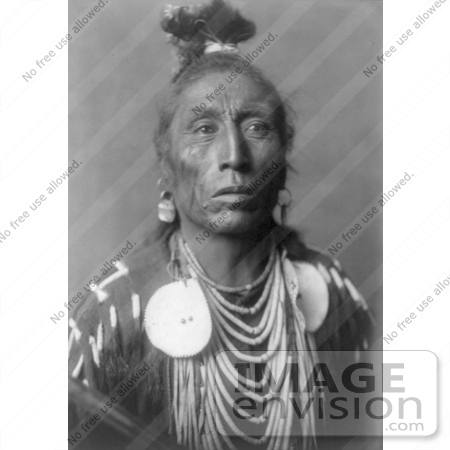 #7031 Stock Photograph: Native American Man Called Medicine Crow by JVPD