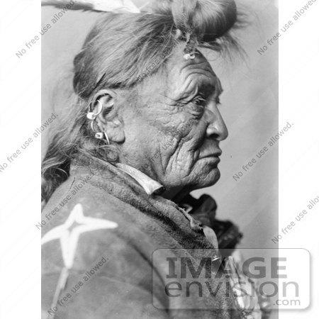 #7037 Stock Photography: Crow Indian Man Called Hoop On the Forehead by JVPD