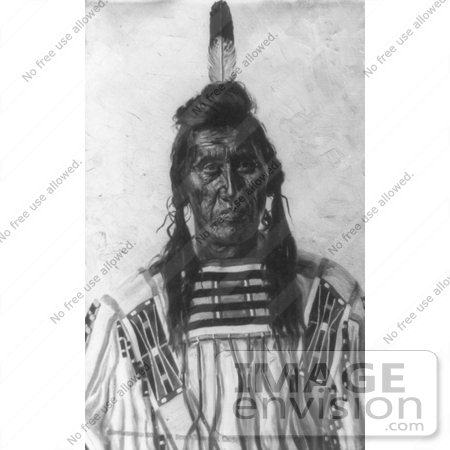 #7038 Stock Photography: Crow Indian Man Called Chief Pretty Eagle by JVPD