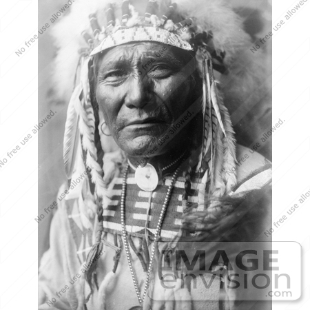 #7042 Stock Photography: Crow Indian Man by the Name of Ghost Bear by JVPD