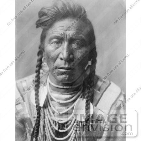 #7054 Stock Photography: Crow Native American Called Strike On his Hea by JVPD