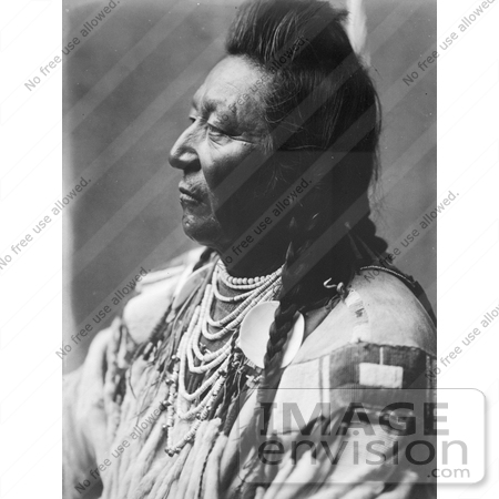 #7065 Stock Photography: Crow Native American Man Called Plenty Coups by JVPD