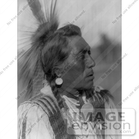 #7076 Stock Image of a Hidatsa Native American Man Called Rabbit Head by JVPD