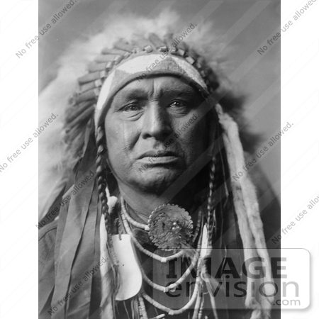 #7082 Stock Photography: Apsaroke Indian Called White Man Runs Him by JVPD