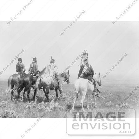 #7085 Stock Photography: Apsaroke Indian Chief and Staff by JVPD