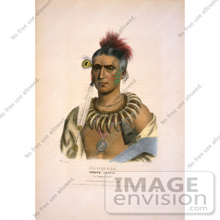 #7124 Ioway Native American Indian Chief Called Ma-Has-Kah, White Clou by JVPD