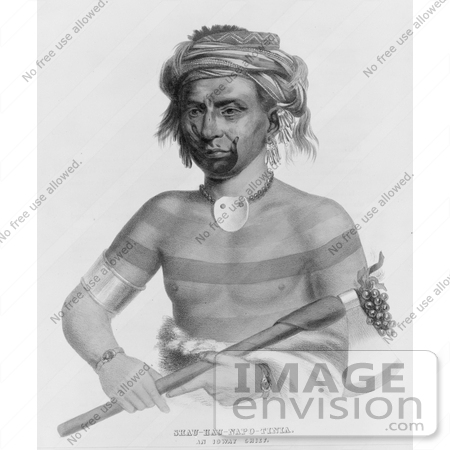 #7126 Ioway Indian Chief Named Shau-Hau-Napo-Tinia by JVPD