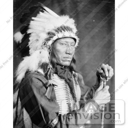 #7139 Stock Image: Sioux Indian Man Named Kills Close to the Lodge by JVPD