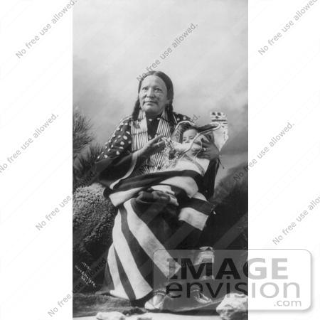 #7144 Stock Image: Red Deer, Sioux Indian, With Baby by JVPD