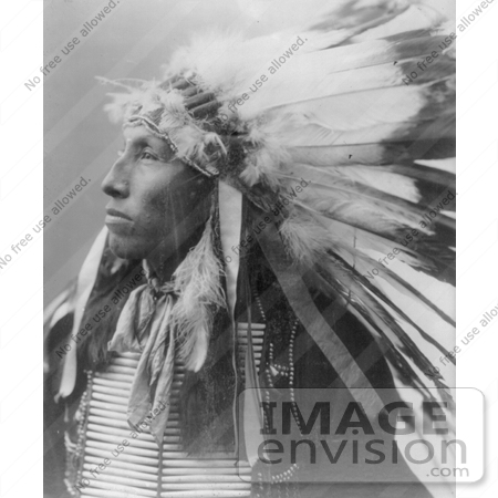 #7165 Stock Image: Sioux Indian Named James Lone Elk by JVPD