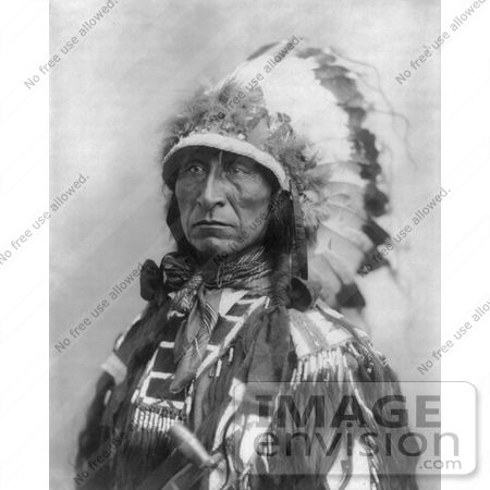 #7172 Stock Image: Sioux Indian Named Lone Bear by JVPD