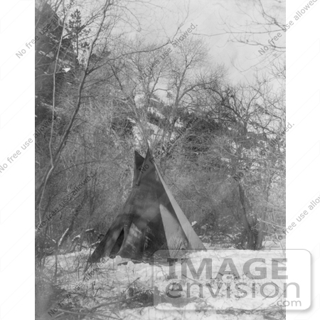 #7183 Stock Image: Sioux Tipi in Winter by JVPD