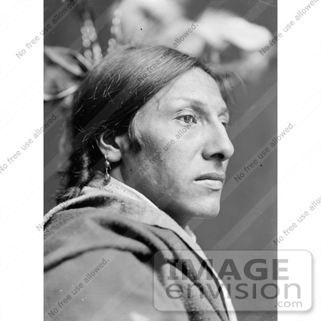 #7189 Stock Image: Sioux Indian Man, Amos Two Bulls by JVPD