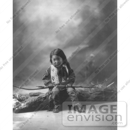 #7192 Stock Image: Sioux Indian Child, John Lone Bull by JVPD