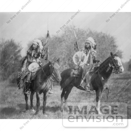 #7205 Stock Image: Sioux Indians on Horses by JVPD