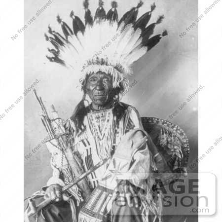 #7208 Stock Image: Pretty Hawk, Sioux Indian Chief by JVPD