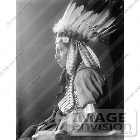 #7209 Stock Image: Sioux Native American Man Named Whirling Hawk by JVPD