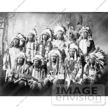 #7211 Stock Image: Little Wound and Other Sioux Chiefs by JVPD