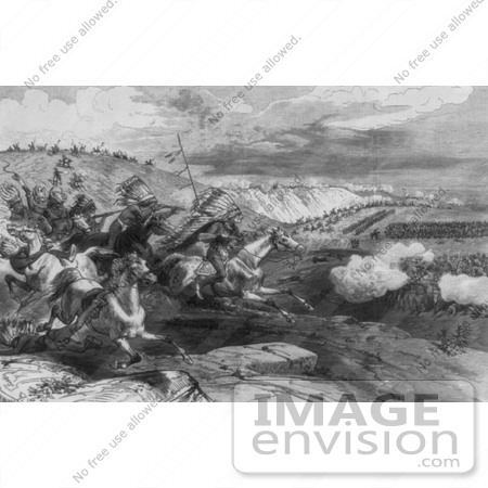 #7222 Stock Image: General Crook’s Battle on the Rosebud River by JVPD